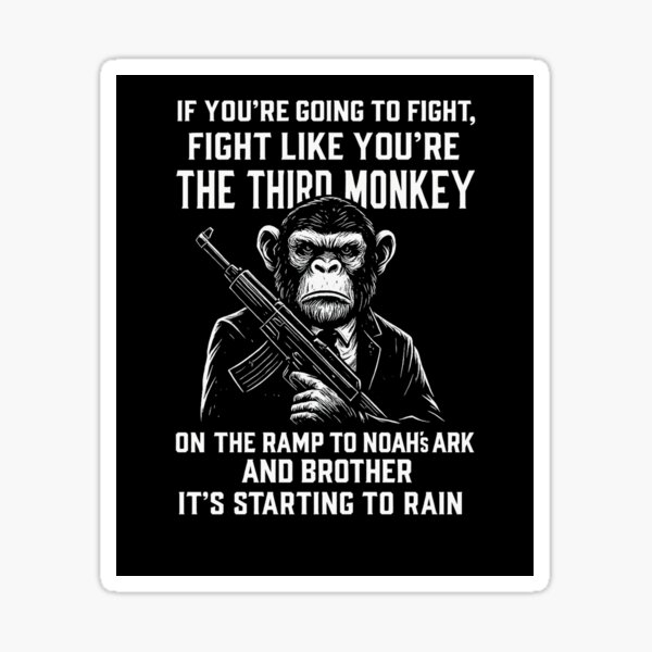 Item preview, The Third Monkey – No Ark Without a Fight" designed and sold by TediThings.