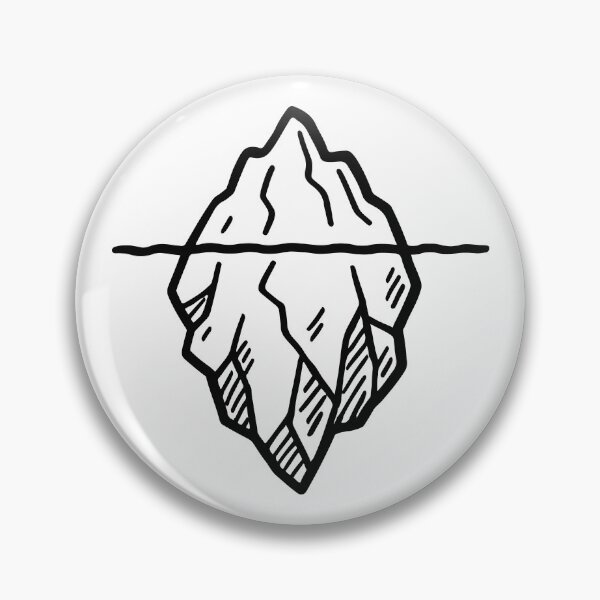 Item preview, Minimalist Iceberg Illustration – Hidden Depths Concept Line Art designed and sold by Greemo03.