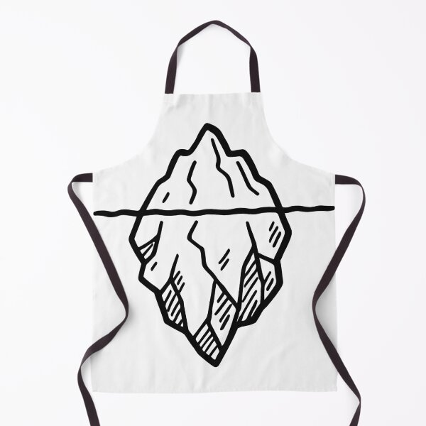 Item preview, Minimalist Iceberg Illustration – Hidden Depths Concept Line Art designed and sold by Greemo03.