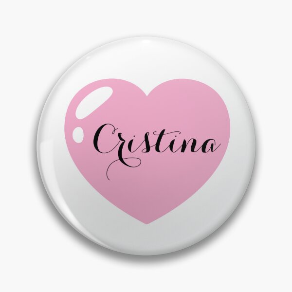Item preview, Cristina Name with Pink Heart  designed and sold by Artbymonika.