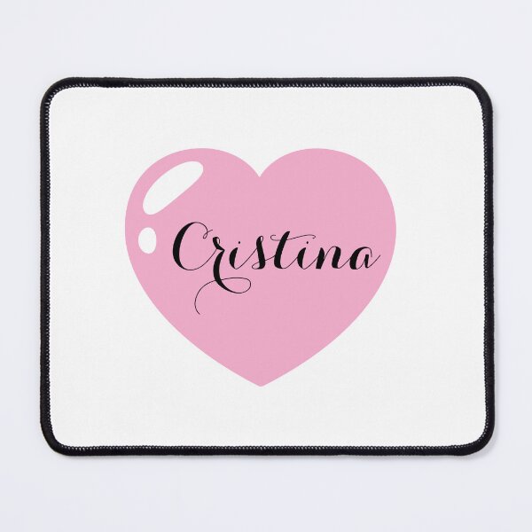 Item preview, Cristina Name with Pink Heart designed and sold by Monika Howarth.