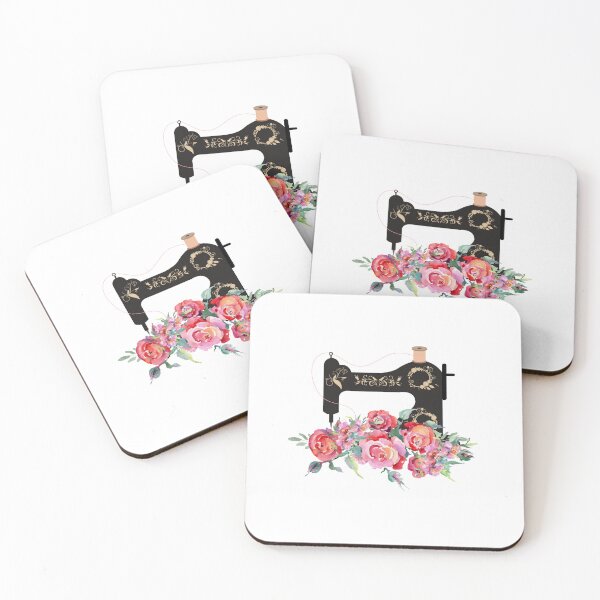 Item preview, Pink Floral Vintage Sewing Machine designed and sold by Harkins-House.