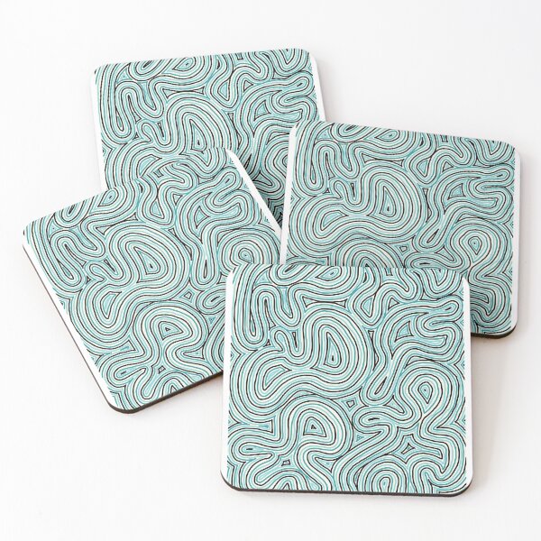 Item preview, thick teal lines  designed and sold by abigaildonovan.