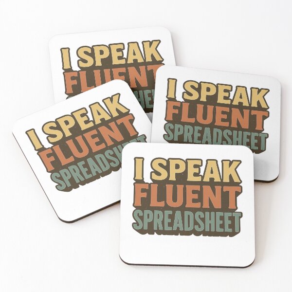 Item preview, I Speak Fluent Spreadsheet - Funny Excel Nerd Retro T-Shirt designed and sold by Work Life Tees.