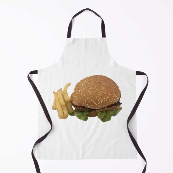 Item preview, Isolated hamburger and French fries on a white background, Pork hamburger with sauce and cheese is in a thick soft bread with a delicious white sesame on white background designed and sold by pipikijung.