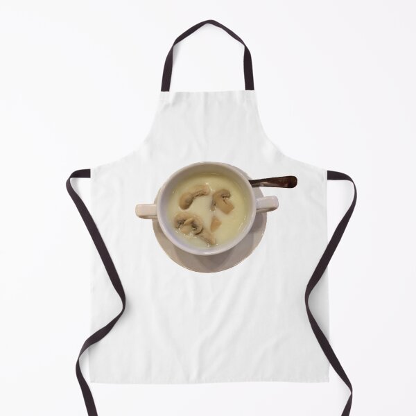 Item preview, bowl of soup with mushrooms and cream on isolated white background designed and sold by pipikijung.