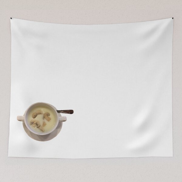 Item preview, bowl of soup with mushrooms and cream on isolated white background designed and sold by pipikijung.