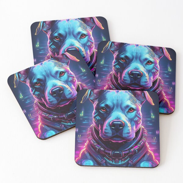 Item preview, Amstaff Cyber Punk Dog designed and sold by CosmoDigitally.