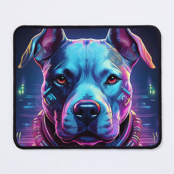 Item preview, Amstaff Cyber Punk Dog designed and sold by CosmoDigitally.