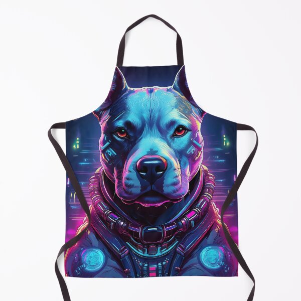 Item preview, Amstaff Cyber Punk Dog designed and sold by CosmoDigitally.
