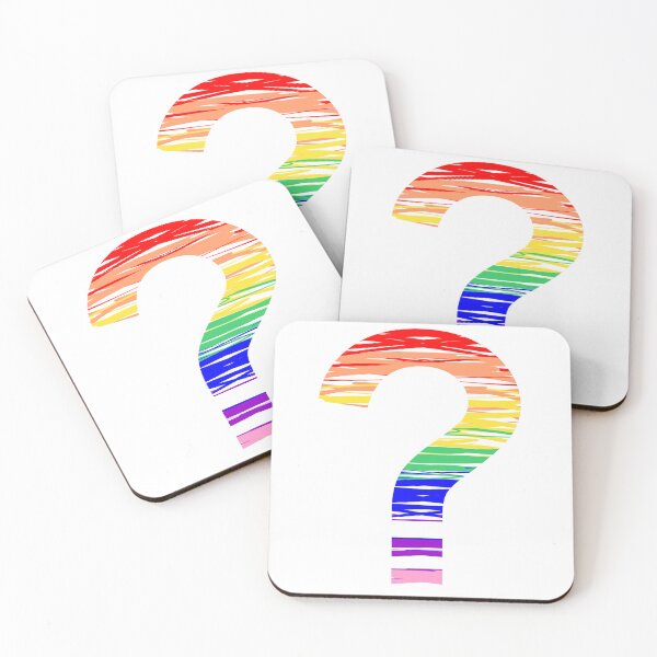 Item preview, Question mark in rainbow colors (LGBTQ) designed and sold by NMB-ART-Design.