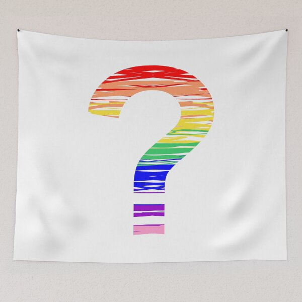 Item preview, Question mark in rainbow colors (LGBTQ) designed and sold by NMB-ART-Design.