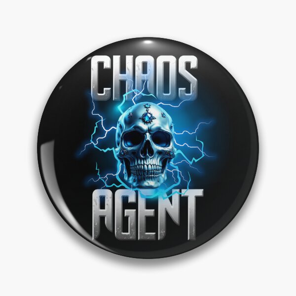 Item preview,  Chaos Agent Tee – Blue Skull Edition designed and sold by GEM STYLE.