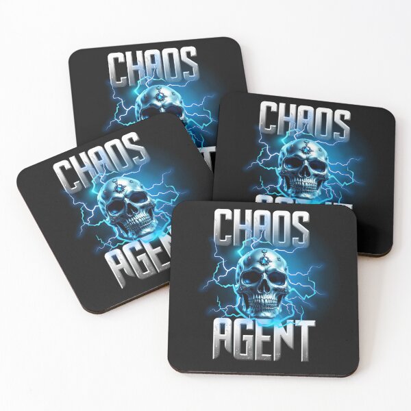 Item preview,  Chaos Agent Tee – Blue Skull Edition designed and sold by GEM STYLE.