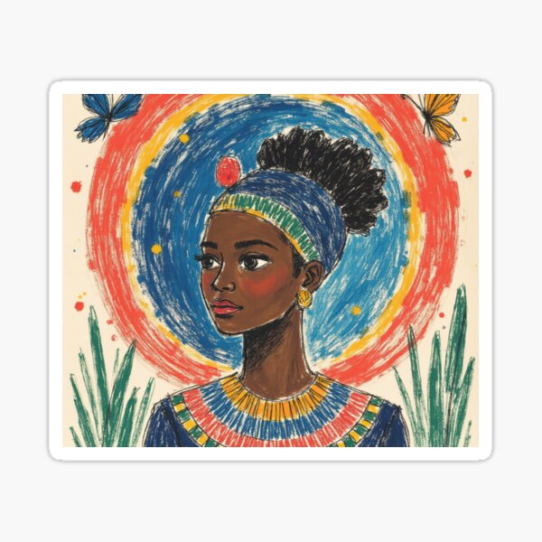 Item preview, Afro Goddess in Spiritual Radiance designed and sold by PlanetaryProfit.