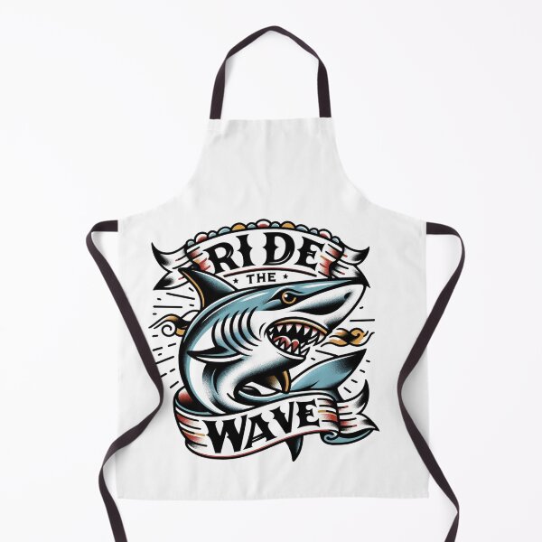 Item preview, Old School Shark Design - Ride The Wave designed and sold by taste-with-it.