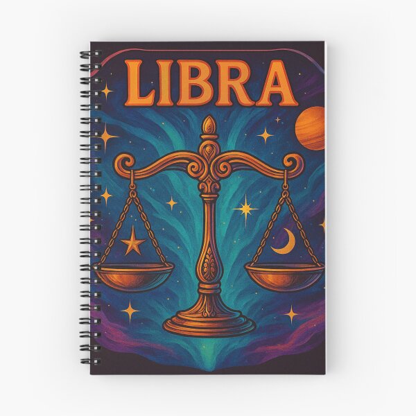 Item preview, Celestial Libra Zodiac Sticker with Retro Cosmic Balance designed and sold by Mo & Ko Design.
