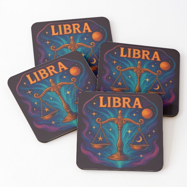 Item preview, Celestial Libra Zodiac Sticker with Retro Cosmic Balance designed and sold by Mo & Ko Design.