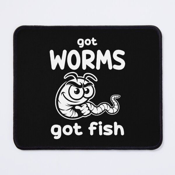 Item preview, Got Worms Got Fish – Funny fishing worm design designed and sold by RetroMaritalArt.