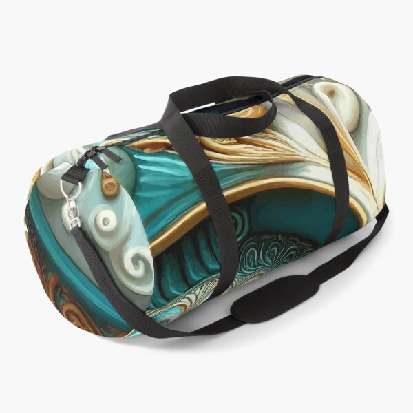 Item preview, Turquoise and Gold Abstract Fibonacci Art 7 designed and sold by Vicky Brago-Mitchell®.