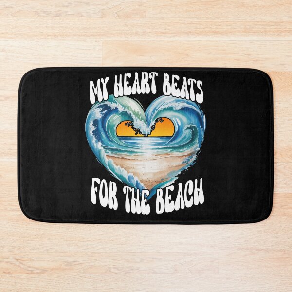 Item preview, My Heart Beats for the Beach – Summer Ocean Sunset Heart Waves Design designed and sold by Dantin.