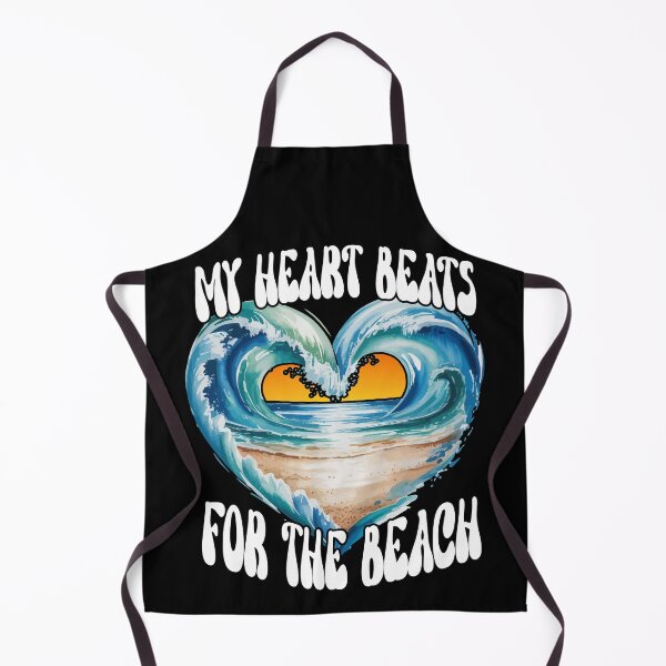 Item preview, My Heart Beats for the Beach – Summer Ocean Sunset Heart Waves Design designed and sold by Dantin.