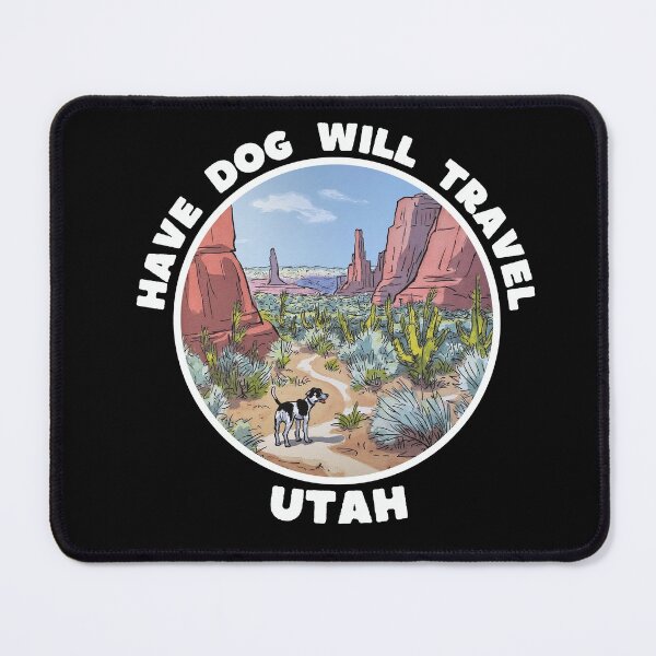 Item preview, Dog Hiking Through Utah’s Red Rock Desert designed and sold by Fikuall.