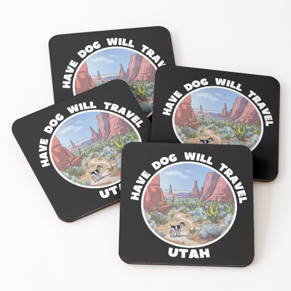 Item preview, Dog Hiking Through Utah’s Red Rock Desert designed and sold by Fikuall.