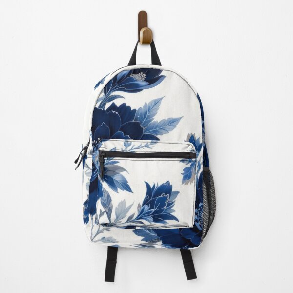 Item preview, Modern Blue Floral Pattern on Clean White Background designed and sold by semenol.
