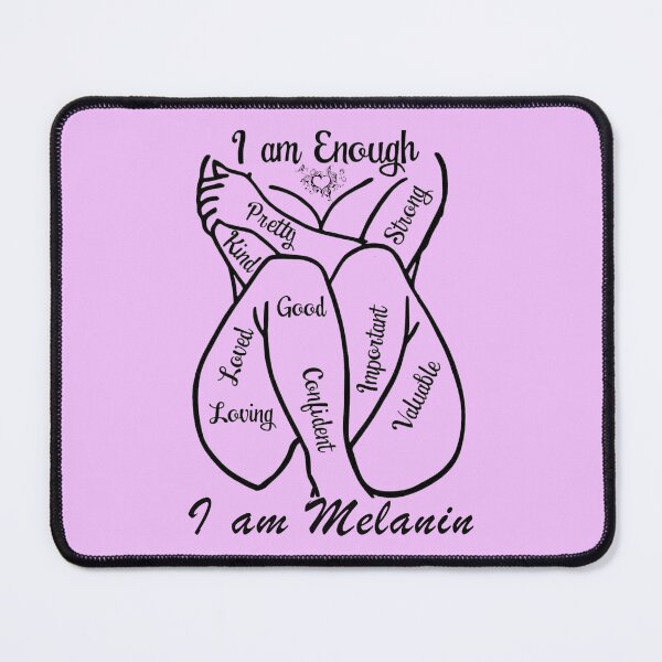 Item preview, I Am Enough, I Am Melanin – Empowerment Afro Art designed and sold by The Melanic.