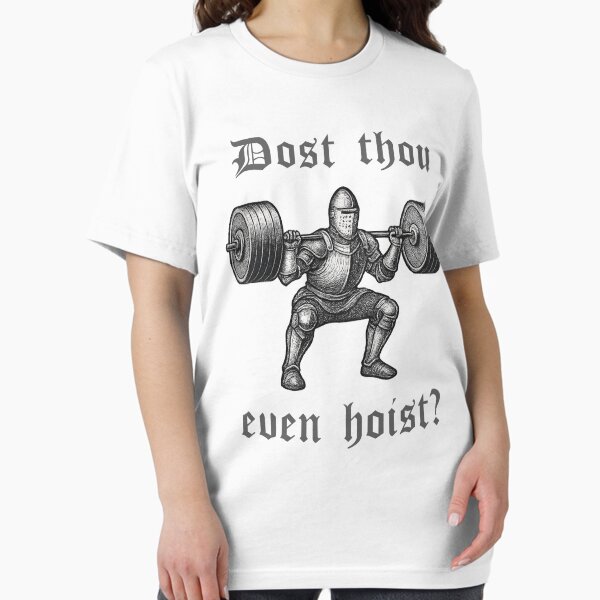 Artikel-Vorschau von Hebst du überhaupt? Mittelalterliches Ritter-Gymnastik-Meme, designt und verkauft von Clinomania Art.