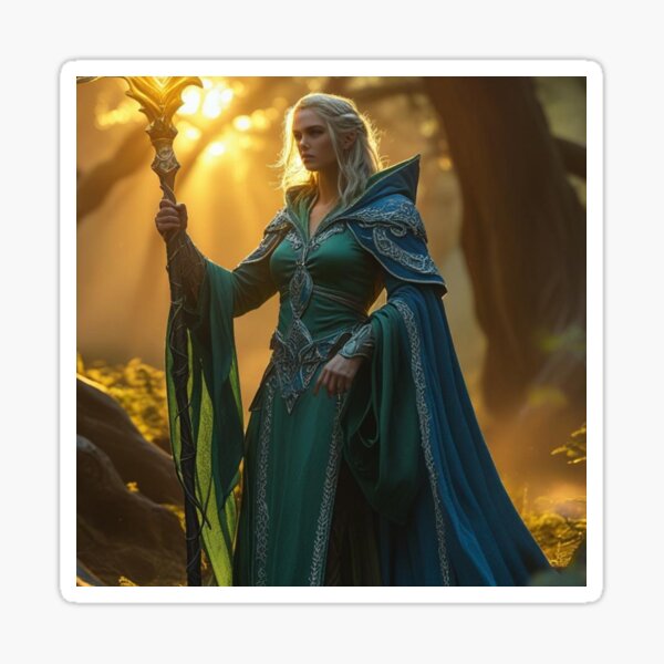 Item preview, Elven Sorceress in Enchanted Forest Light designed and sold by PUBGMEDIA.
