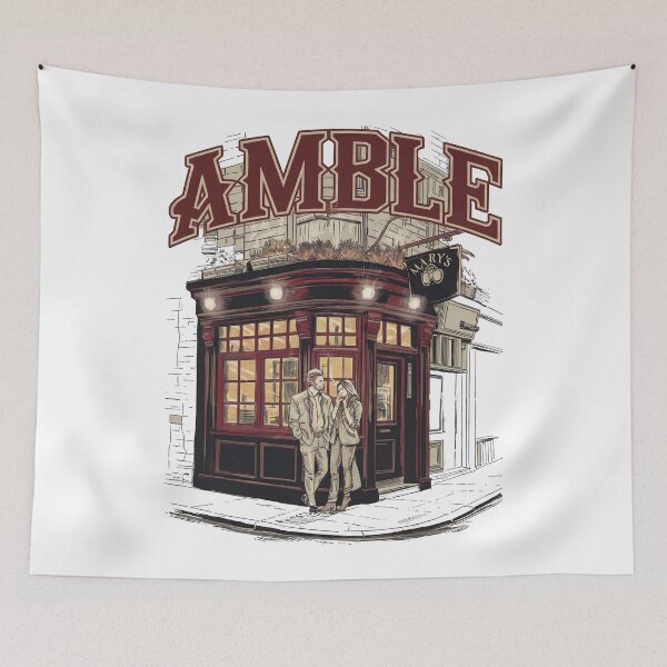 Item preview, Amble Mary's Pub Dublin Bar Illustration Design designed and sold by CELTIC-DESIGNS.