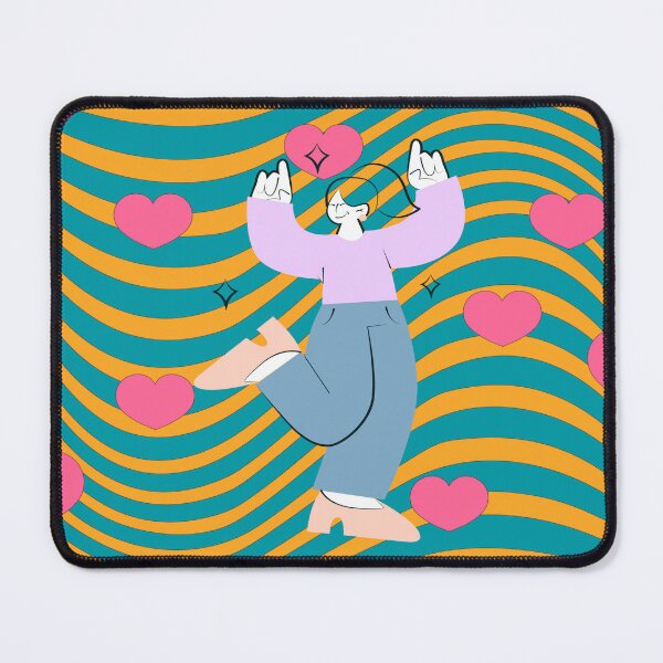 Item preview, "Heartwave Energy – Retro Girl Dance Pop Art" designed and sold by KomoFrames.