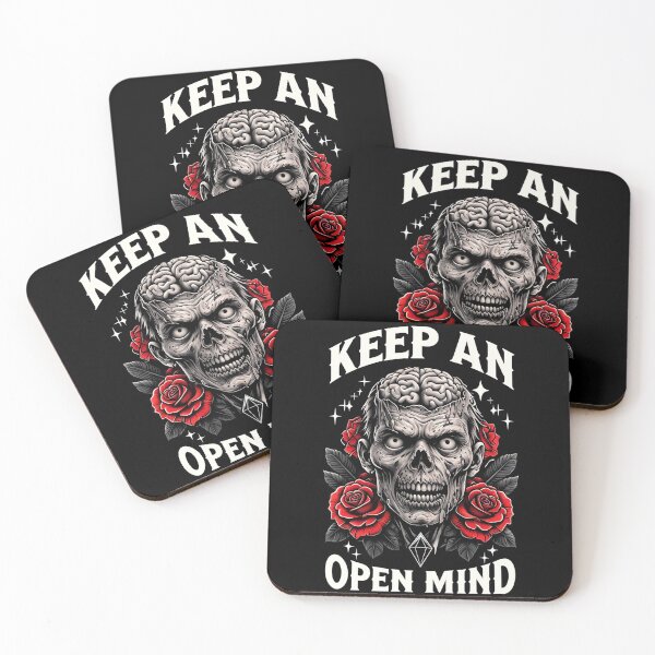 Item preview, Zombie Head with Roses - Keep an Open Mind  designed and sold by NightTimeJ.