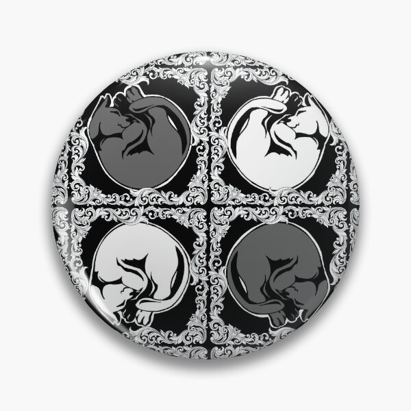 Item preview, Framed Pattern - Sleeping Cats, Black & White designed and sold by AstralRavens.