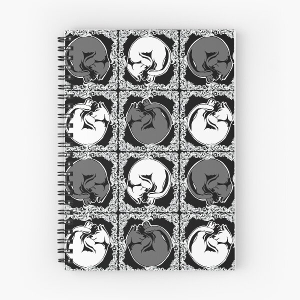 Item preview, Framed Pattern - Sleeping Cats, Black & White designed and sold by AstralRavens.