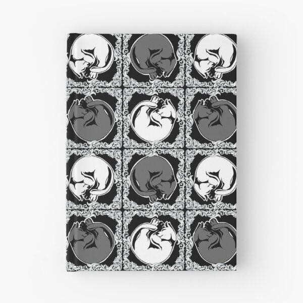 Item preview, Framed Pattern - Sleeping Cats, Black & White designed and sold by AstralRavens.