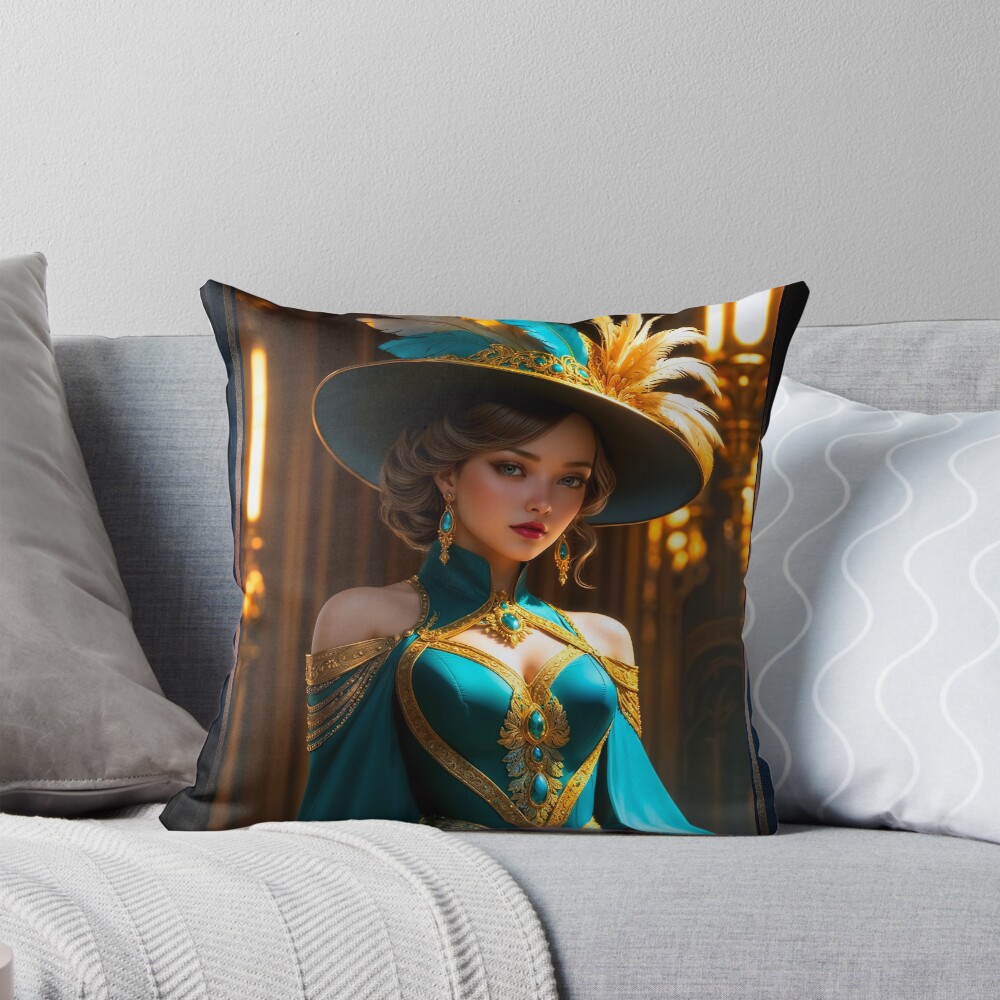 The Oppulent Aristocratic Life Of The Beauty Lady Valerius AI Concept Art by Xzendor7 4 The Oppulent Aristocratic Life Of The Beauty Lady Valerius Stunning AI Concept Art by Xzendor7 Decorative Art Print Throw Pillow