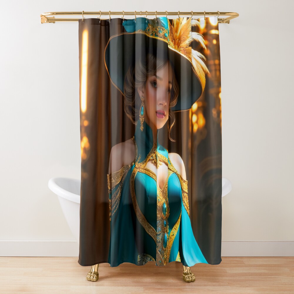 The Oppulent Aristocratic Life Of The Beauty Lady Valerius AI Concept Art by Xzendor7 3 The Oppulent Aristocratic Life Of The Beauty Lady Valerius Stunning AI Concept Art by Xzendor7 Decorative Art Print Shower Curtain