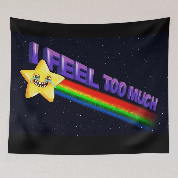Item preview, I Feel Too Much Funny Chronic Pain T-Shirts Hoodies Hats Pins Stickers Magnets Mugs Posters  Emotions Emotional Pain Back Pain Fibromyalgia Ehlers-Danlos Humorous Tees designed and sold by ChronicillnessT.
