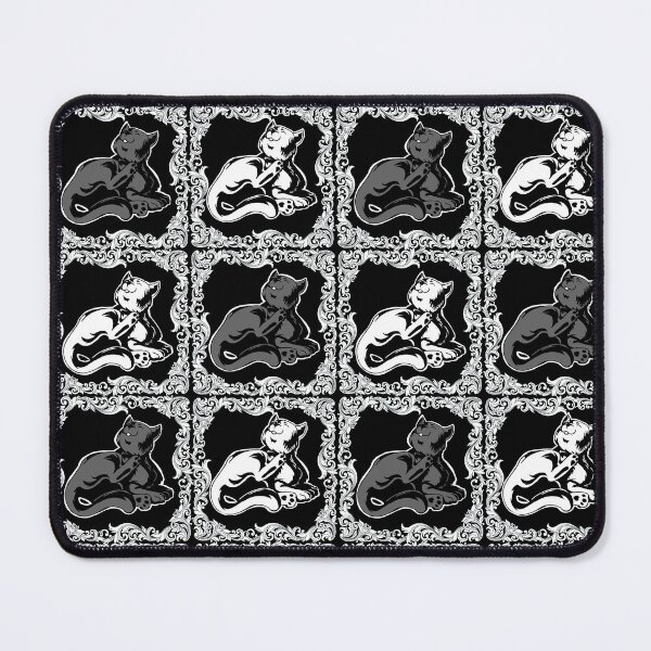 Item preview, Framed Pattern - Scratching Cats, Black & White designed and sold by AstralRavens.