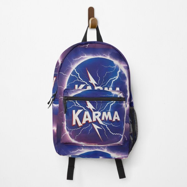 Item preview, Inspirational Spiritual Of a blue fire  lightning storm with the big phrase "KARMA!" in the centre Inside a circle. designed and sold by Giulivo Store Graphic.