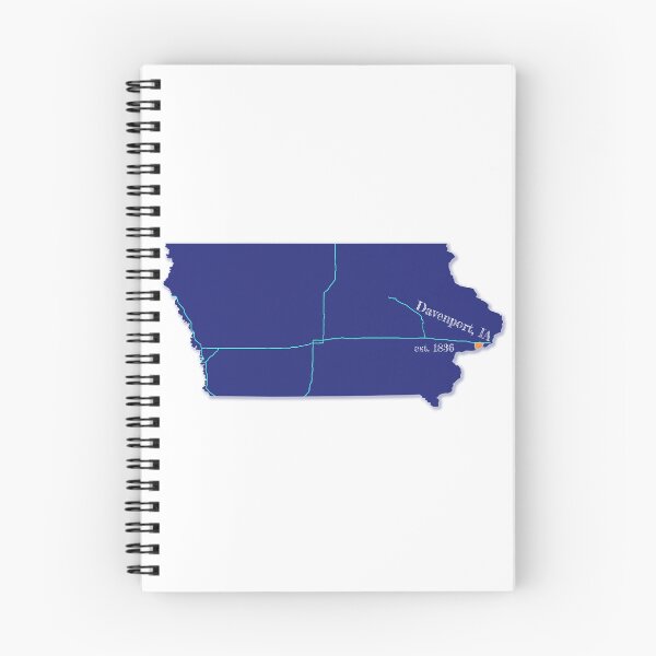 Artikelvorschau, Davenport, IA [Blau] entworfen und verkauft von PhilbonianDezin.