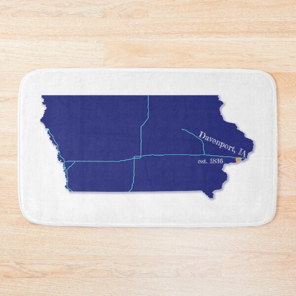 Artikelvorschau, Davenport, IA [Blau] entworfen und verkauft von PhilbonianDezin.