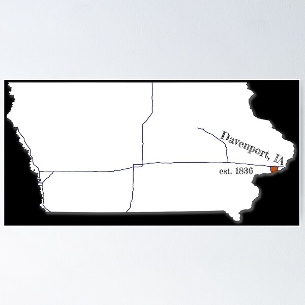 Item preview, Davenport, IA [White] designed and sold by PhilbonianDezin.