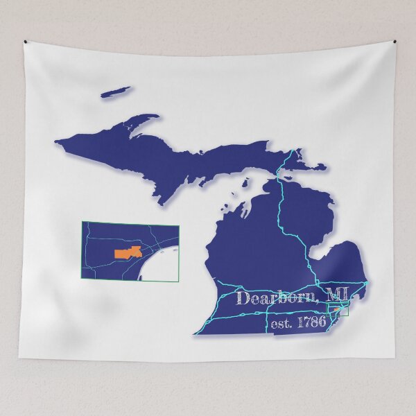 Item preview, Dearborn, MI [Blue] designed and sold by PhilbonianDezin.