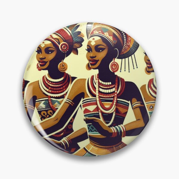 Item preview, Igbo Traditional Dancers in Retro Colors designed and sold by PrintAfricanArt.