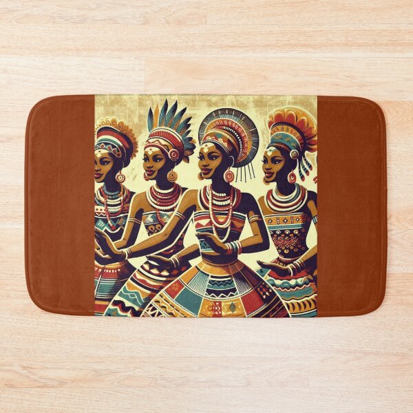 Item preview, Igbo Traditional Dancers in Retro Colors designed and sold by PrintAfricanArt.
