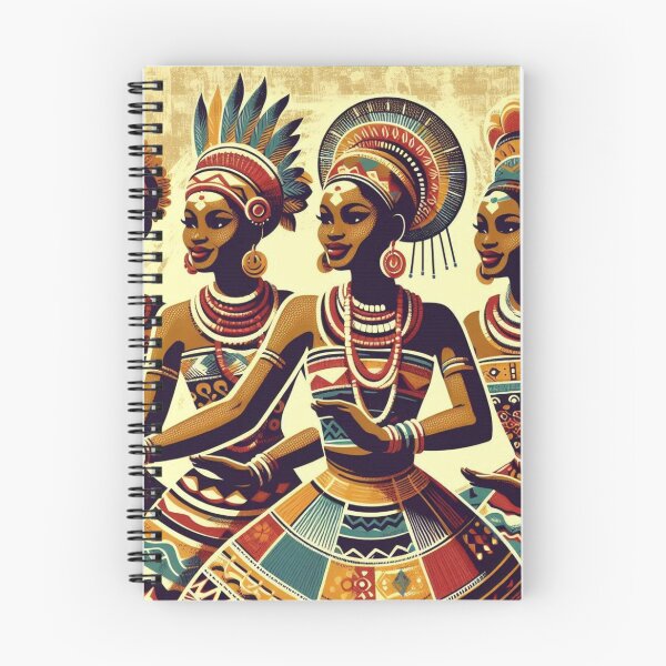 Item preview, Igbo Traditional Dancers in Retro Colors designed and sold by PrintAfricanArt.